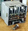 Blok vysilače zezadu a elektronka LS50