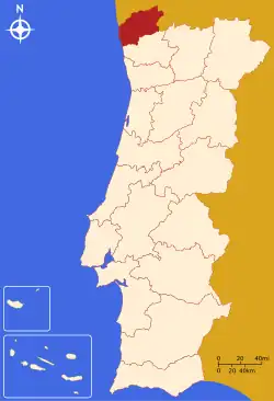 Diecéze Viana do Castelo na mapě