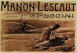 Pohlednice z roku 1893 vydaná u příležitosti premiéry opery v Teatro Regio, Turín