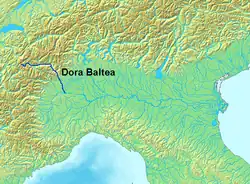 tok řeky na mapě
