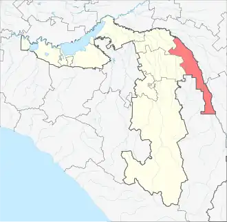 Košechablský rajón na mapě Adygejska
