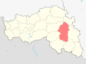 Krasnogvardějský rajón na mapě Bělgorodské oblasti