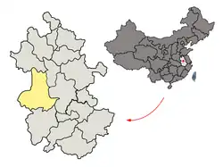 Lu-an na mapě