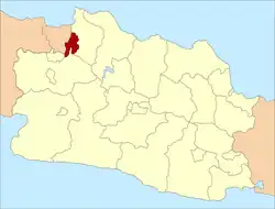 Bekasi na mapě