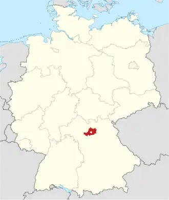 Poloha zemského okresu na mapě Německa