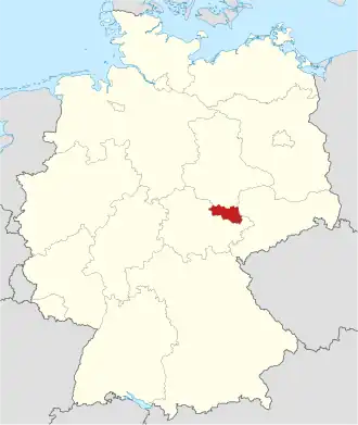Poloha zemského okresu na mapě Německa