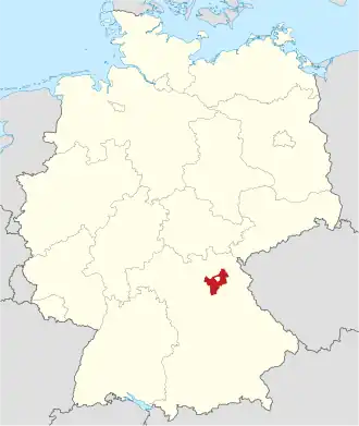 Poloha zemského okresu na mapě Německa