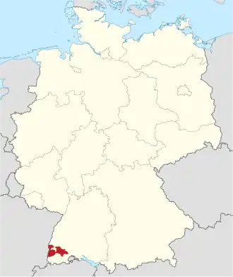 zemský okres na mapě Německa