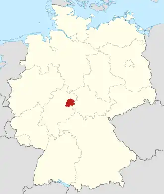 Poloha zemského okresu na mapě Německa