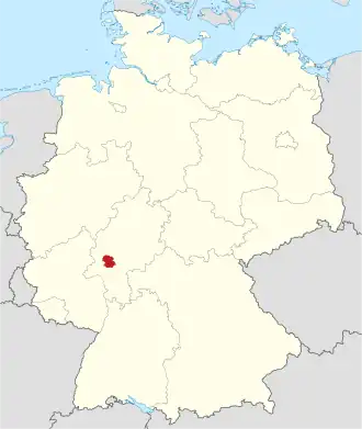 Poloha zemského okresu na mapě Německa