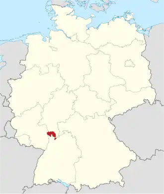 Poloha zemského okresu na mapě Německa