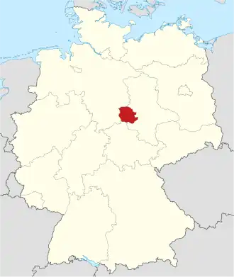 Poloha zemského okresu na mapě Německa
