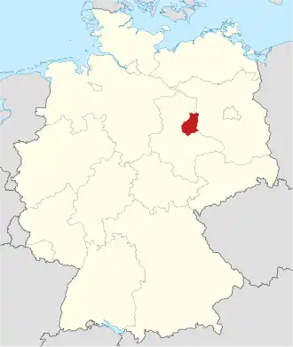 Poloha zemského okresu na mapě Německa