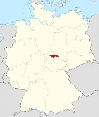 Poloha zemského okresu na mapě Německa
