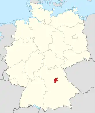 Poloha zemského okresu na mapě Německa