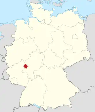 Poloha zemského okresu na mapě Německa