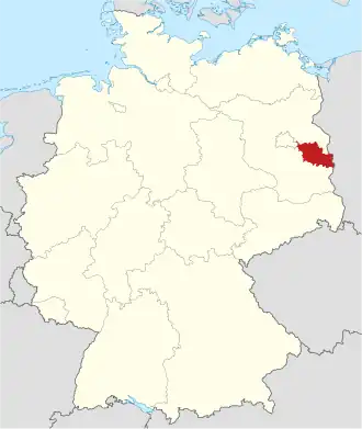 Poloha zemského okresu na mapě Německa
