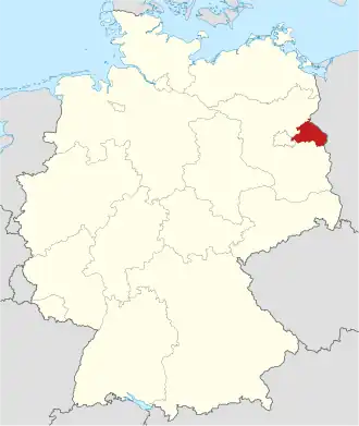 Poloha zemského okresu na mapě Německa