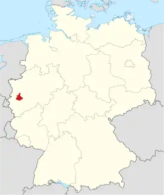 Poloha zemského okresu na mapě Německa