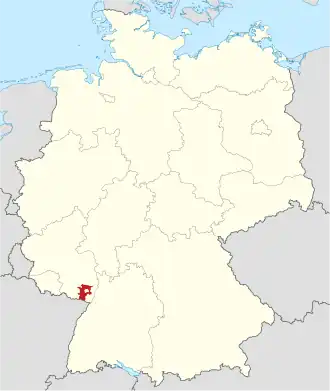 Poloha zemského okresu na mapě Německa