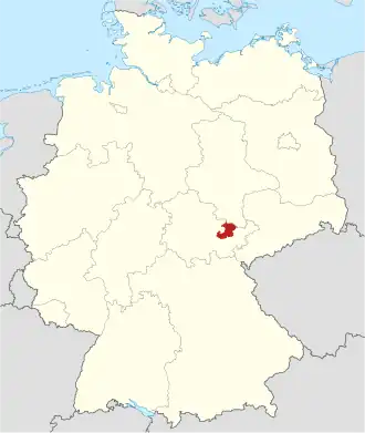 Poloha zemského okresu na mapě Německa