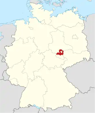 Poloha zemského okresu na mapě Německa