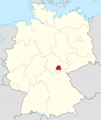 Poloha zemského okresu na mapě Německa