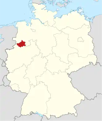 Zemský okres Borken na mapě Německa