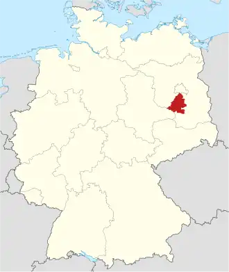 Poloha zemského okresu na mapě Německa