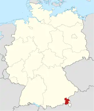 Poloha zemského okresu na mapě Německa