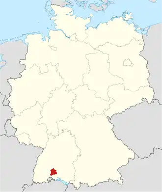 Poloha zemského okresu na mapě Německa
