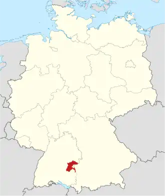 zemský okres na mapě Německa