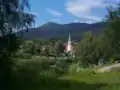 Pohled na Malý Ostrý a Ostrý a Lohberg z jihu