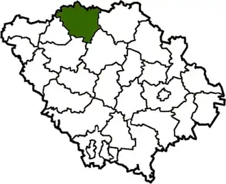 Poloha rajónu v Poltavské oblasti