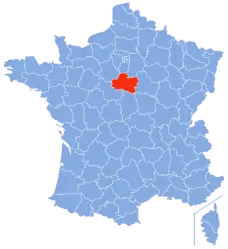 Diecéze orleánská na mapě