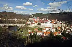 Panorama města z loketské vyhlídky