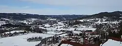 Pohled na pozdní zimu v Lommedalenu