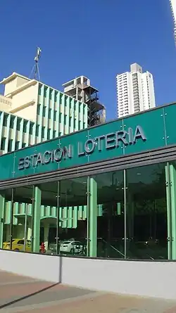 Vstup do stanice Lotería