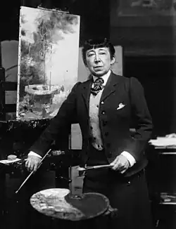 Francouzská malířka Louise Abbéma, 1914