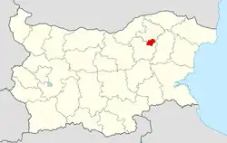 Obština na mapě Bulharska