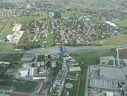 Letecký pohled na Hrvatski Leskovac
