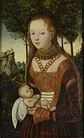 Matka s dítětem - Pokání sv. Jana Zlatoústého (1525)