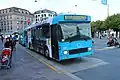 Pořadové číslo (15) na trolejbusu v Lucernu