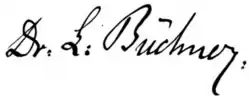 Ludwig Büchner – podpis
