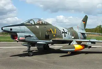 Fiat G.91 (32+72) v muzeu Luftwaffe na letišti Gatow