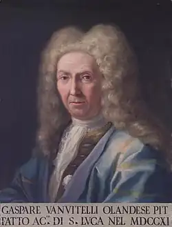 Portrét Gaspara van Wittel, malíř jeho syn Luigi Vanvitelli