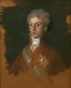 Ludvík Parmský roku 1800, autor portrétu Francisco Goya
