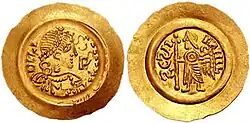 Tremissis krále Liutpranda (712-744)