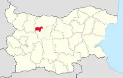 Obština na mapě Bulharska