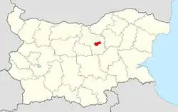 Obština na mapě Bulharska